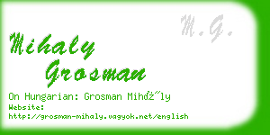 mihaly grosman business card